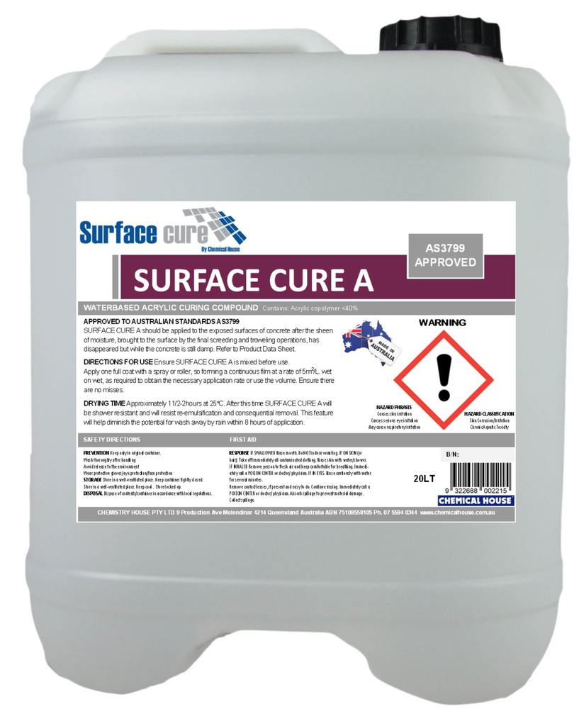 SURFACE CURE A CLASS D TYPE 1  CURING COMPOUND